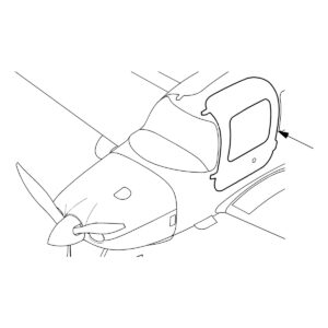 Cirrus SR20/SR22 cabin door trim location, SB2X-25-12