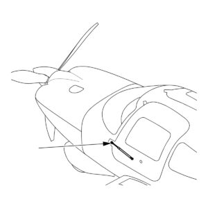Cirrus SR2X cabin door gas strut location, SB2X-52-08 catcher/diverter kit 70544-001