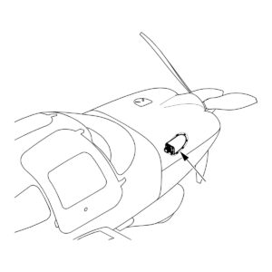 Cirrus SR2X lower engine cowl landing light location, SB2X-33-07 LED landing light upgrade kit