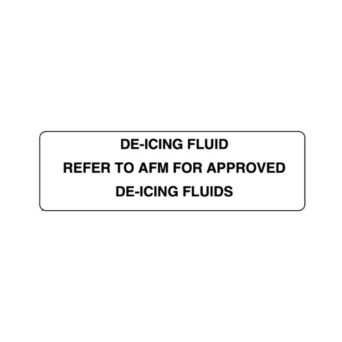 Deicing Placard