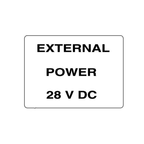 External Power Placard