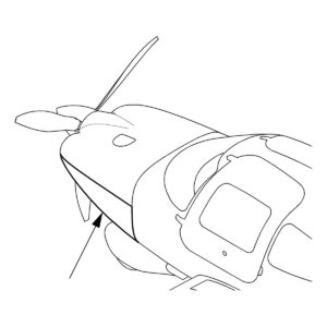 Cirrus SR22 lower cowl nose landing gear seal location, SB2X-71-09