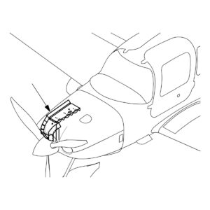 Cirrus SR22 RH front engine baffle location, SB2X-71-14 baffle repair kit