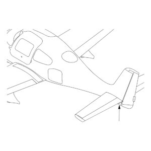 Cirrus SR20/SR22 tail tie-down location, SB2X-53-03 tail tie-down bumper kit
