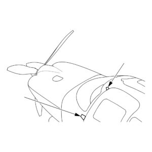 Cirrus SR20/SR22 cabin door upper and lower hinge locations, SB2X-52-07
