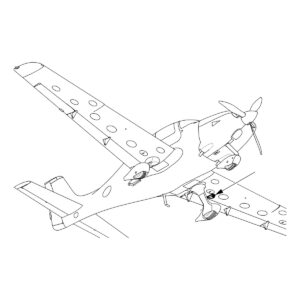 Cirrus SR22/SR22T EVS camera location under the left wing, SB2X-93-01