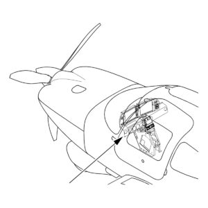 Cirrus SR22 forward fuselage W1010 harness connector location, SB2X-91-01