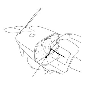 Cirrus SR22T mixture cable clamp location at the firewall, SB2X-72-01