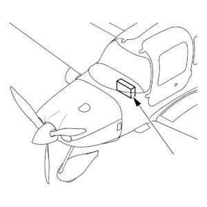 Cirrus SR22/SR22T Iridium transceiver location under the pilot seat, SB2X-34-27