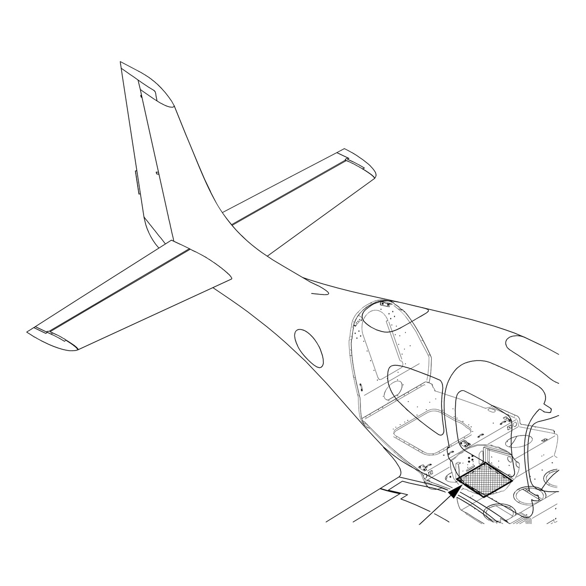 Cirrus SR20/SR22 GDL 88 aft antenna location, SB2X-23-05