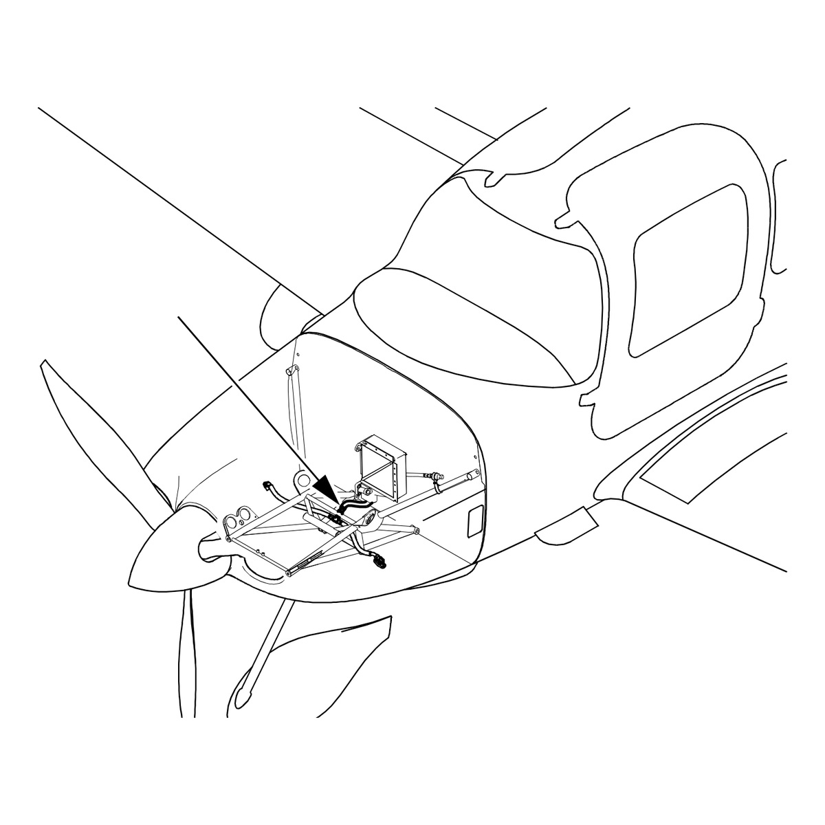 Cirrus SR22T turbocharger oil line location, SB2X-79-10