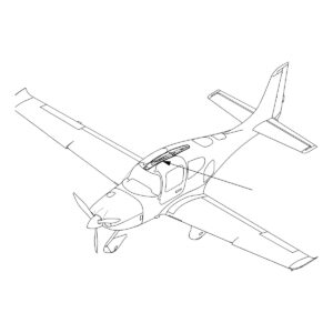 Cirrus SR20/SR22/SR22T cabin headliner nose inlay location, SB2X-25-37