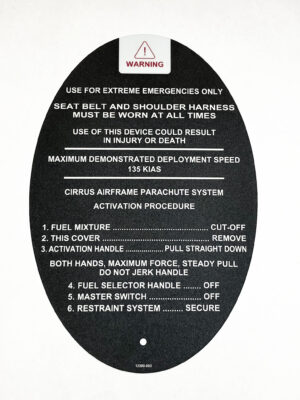 12390-003 CAPS Placard