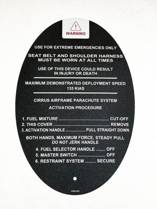 12390-003 CAPS Placard